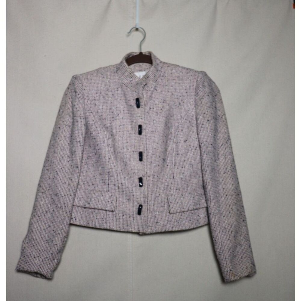 Blush Tweed Cropped Jacket Parisian Chic